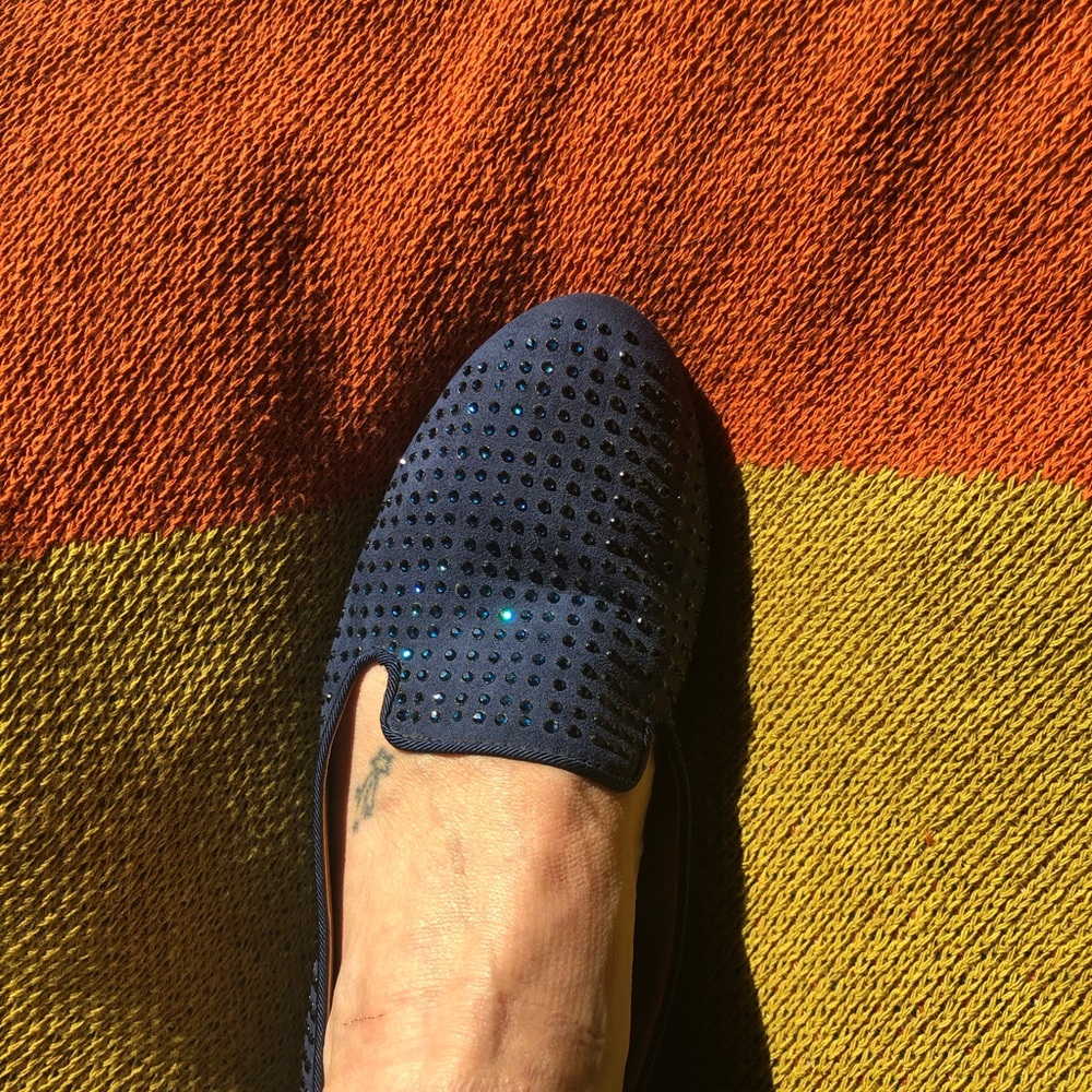 Dark blue sparkle loafer